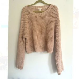 Chunky knit cropped sweater
